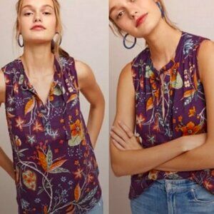 ANTHRO AKEMI + KIN Oversized Cotton Sleeveless Top
